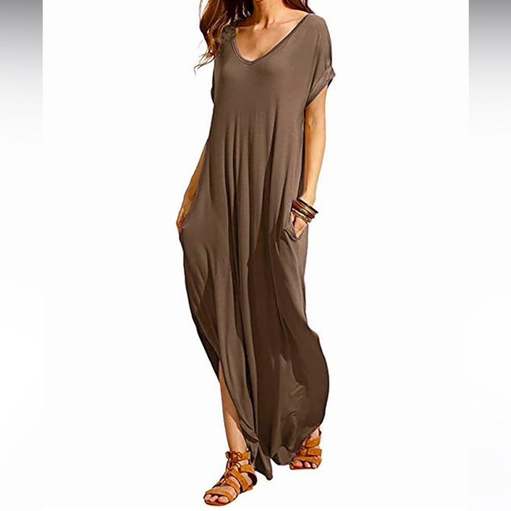 Soft Maxi Dress w/ Pockets- NWOT